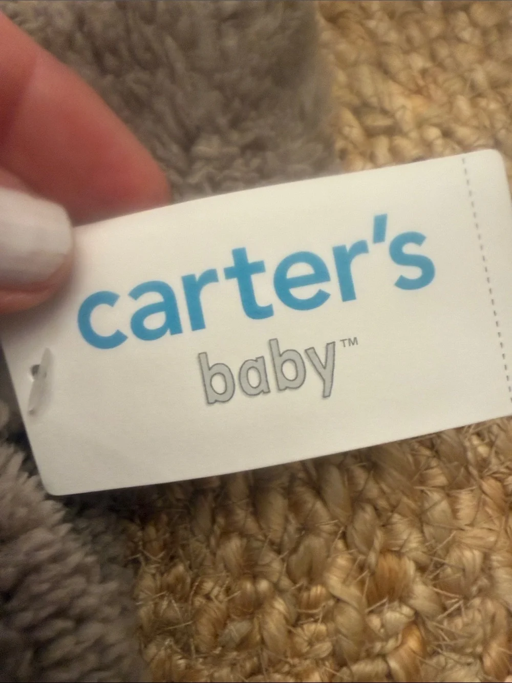 Carter's Cozy Gray Plush Bear Hat for Kids
